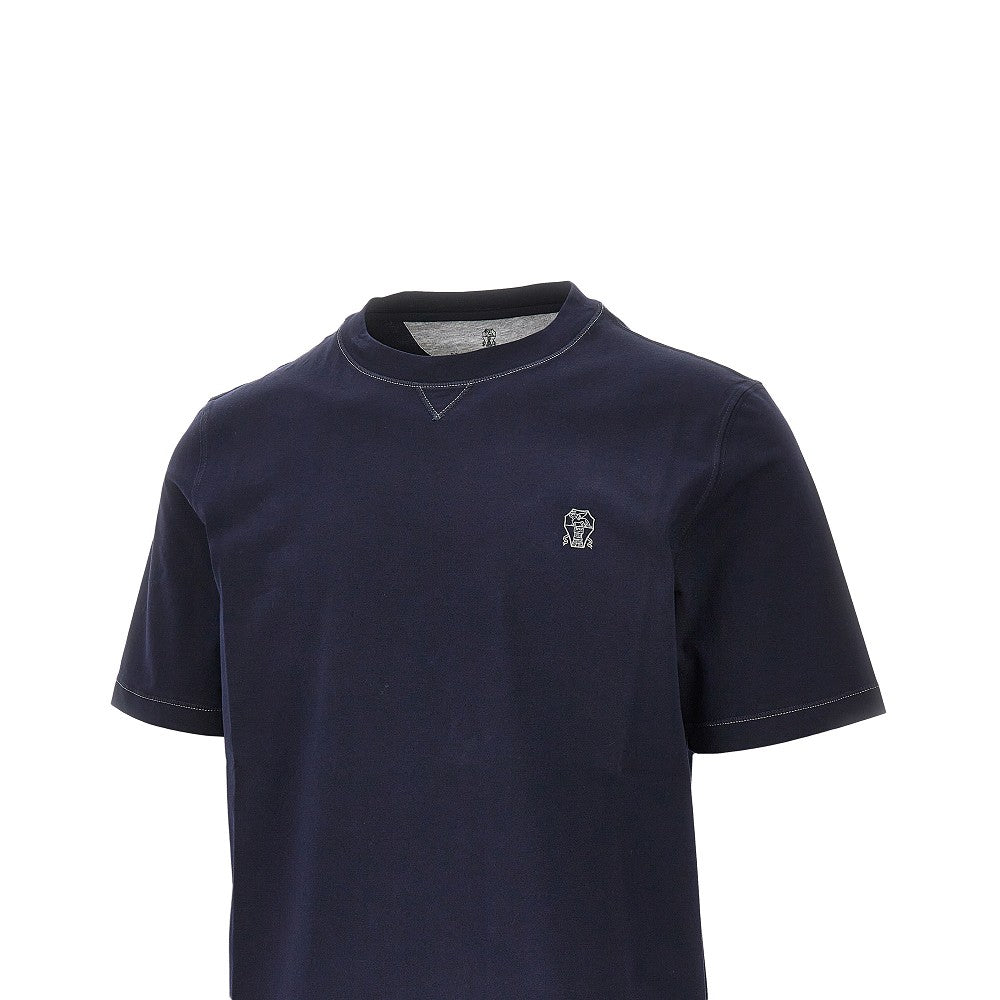 T-shirt con logo ricamato