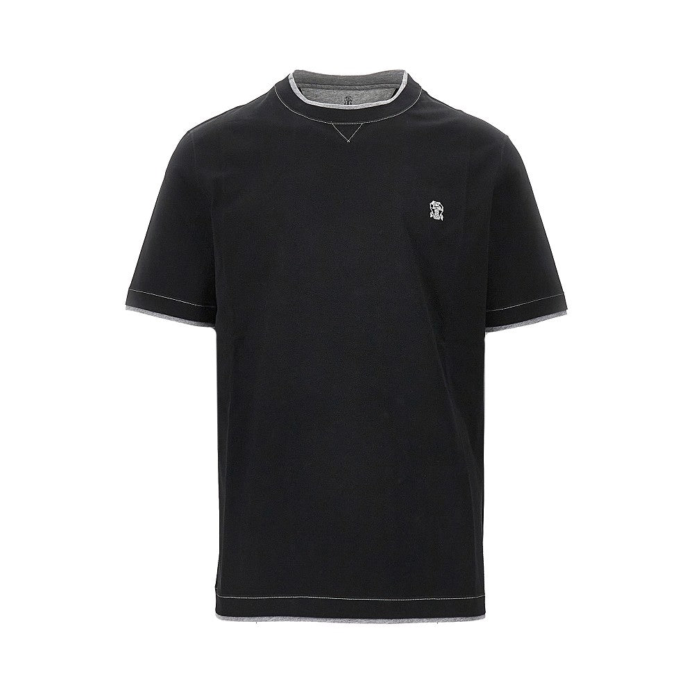 Faux layering T-shirt