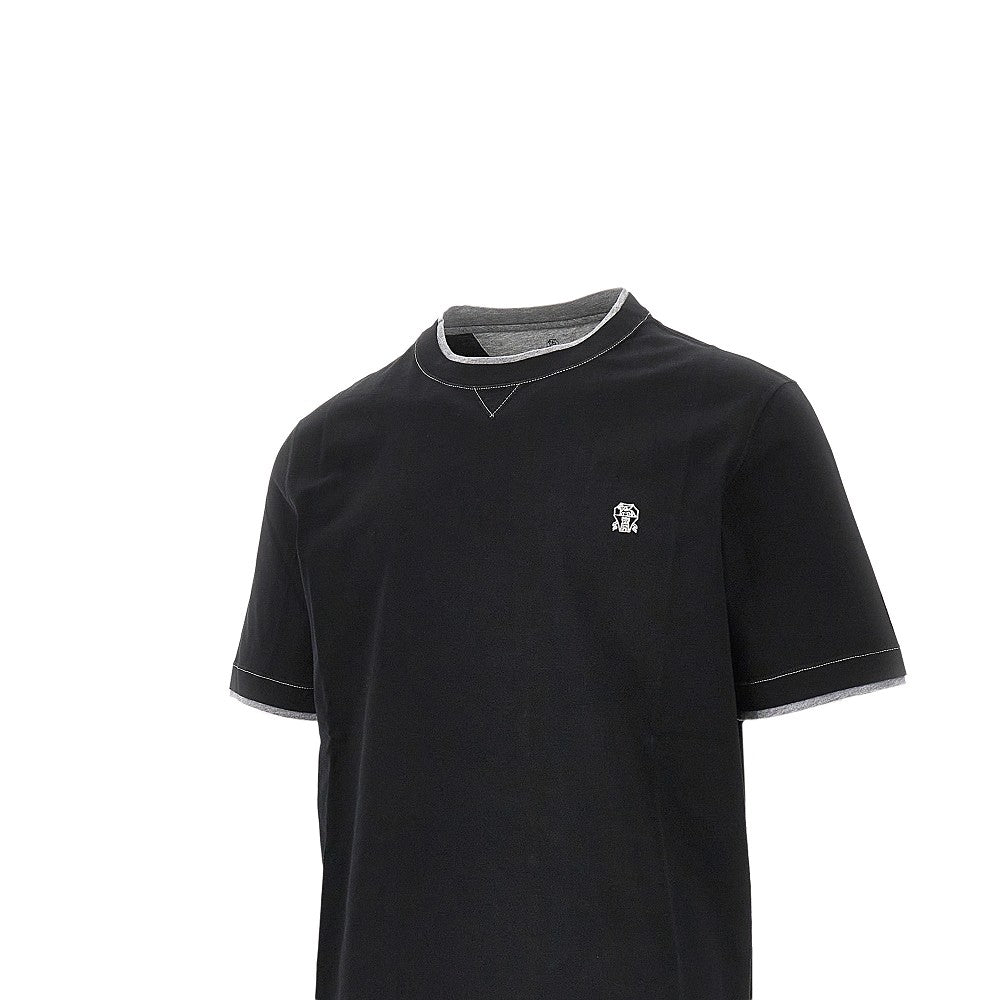 Faux layering T-shirt