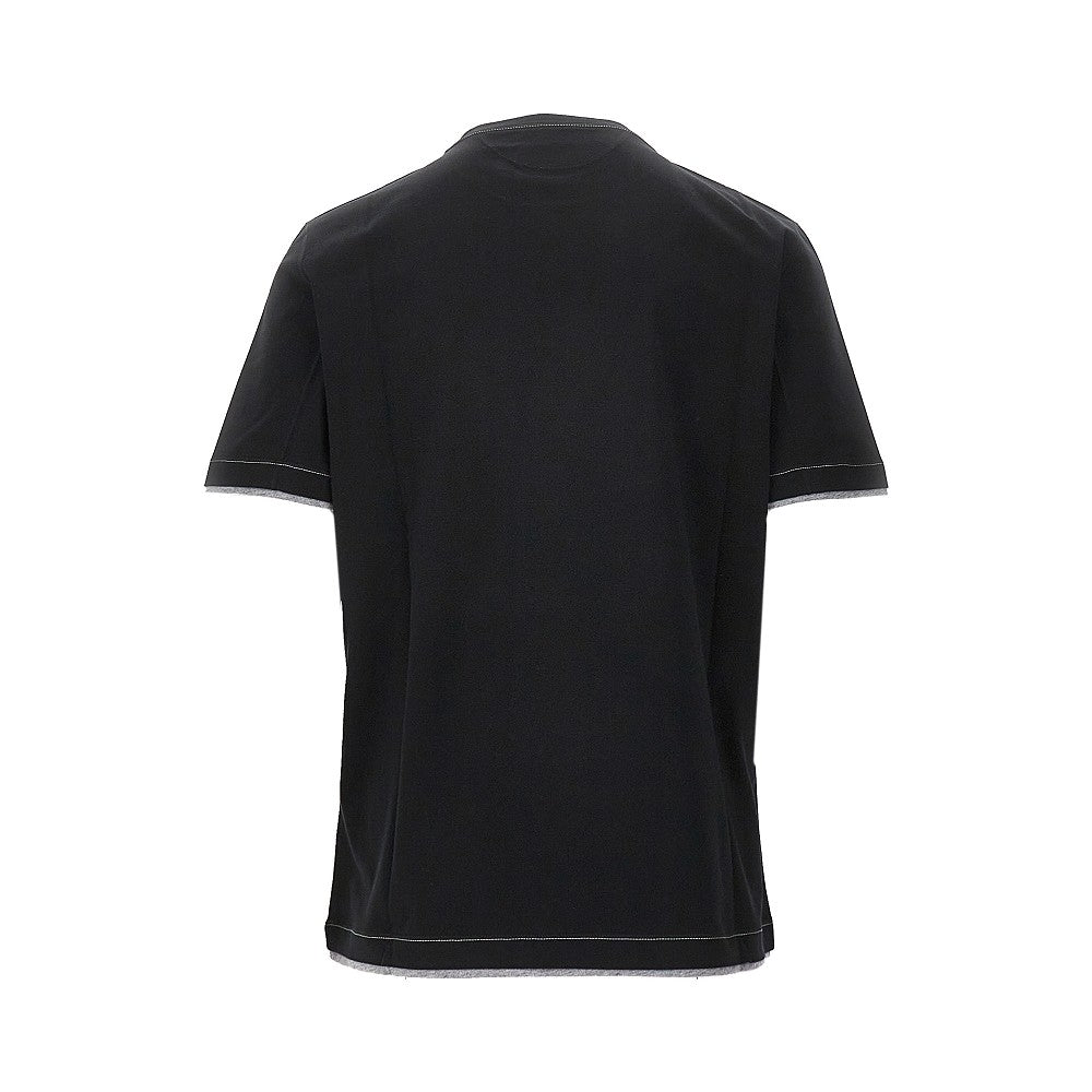 Faux layering T-shirt