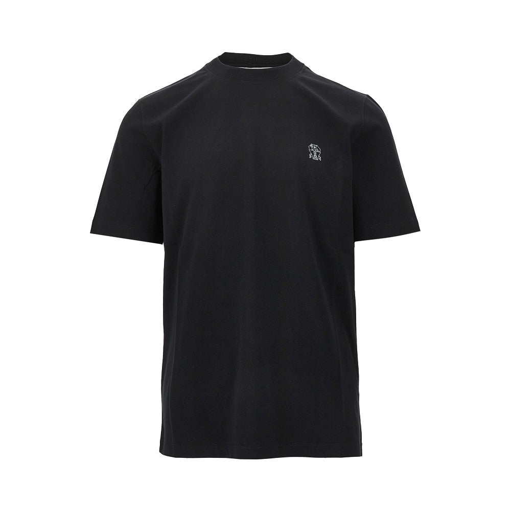 T-shirt in jersey con logo