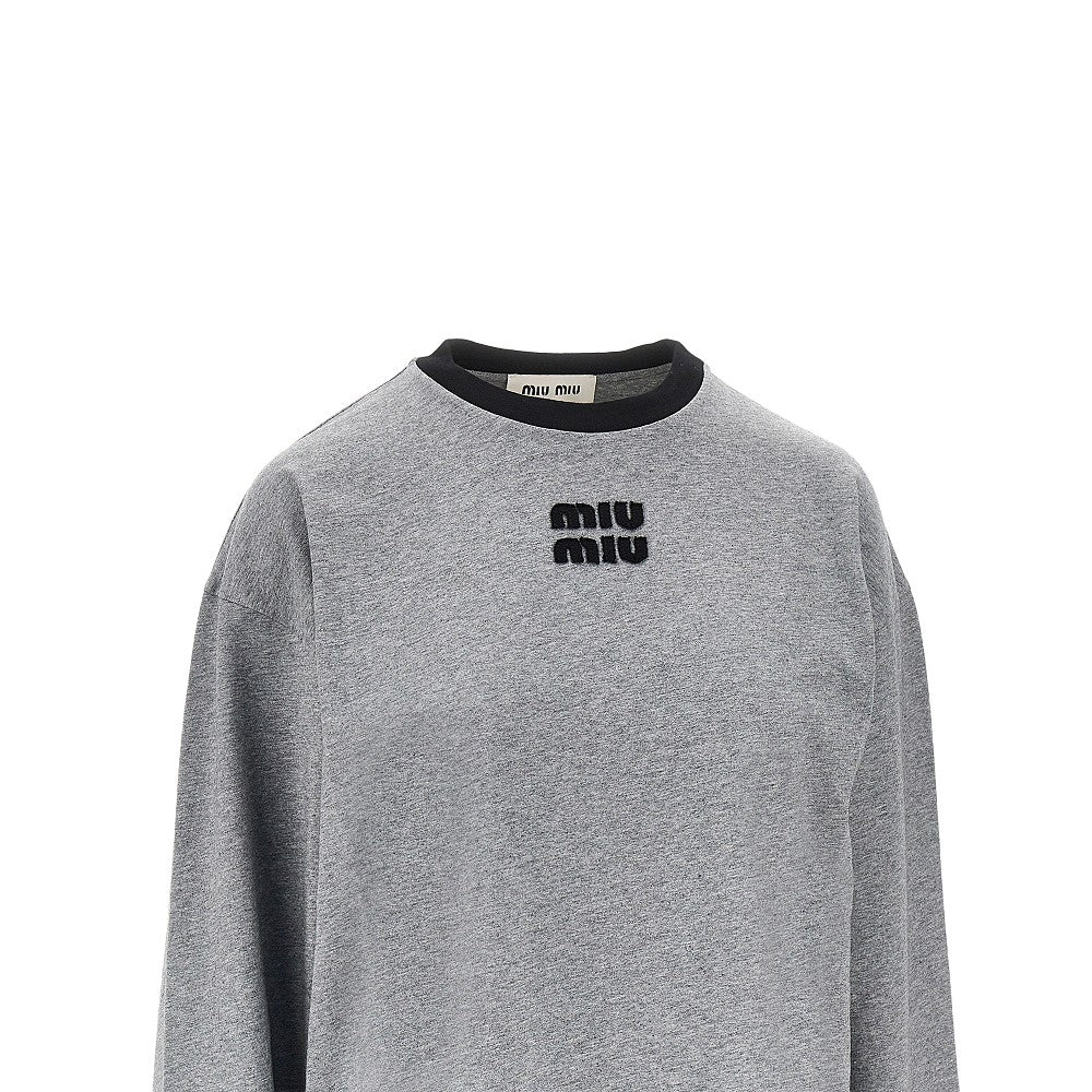 T-shirt in jersey con applicazione logo