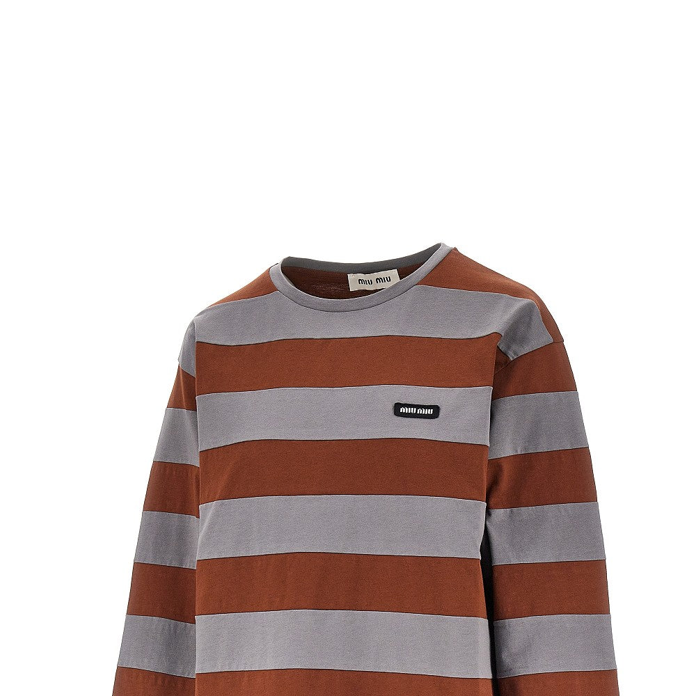 Striped jersey T-shirt