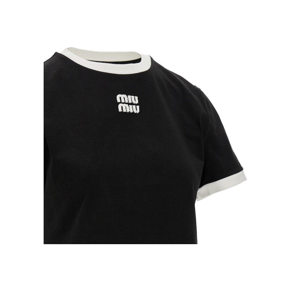 Logo patch cropped T-shirt