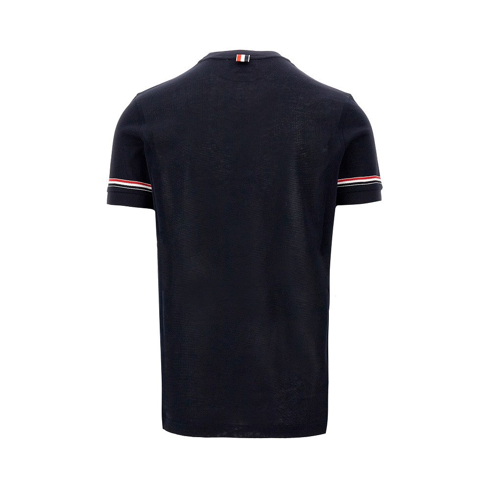 Knitted T-shirt with tricolour details