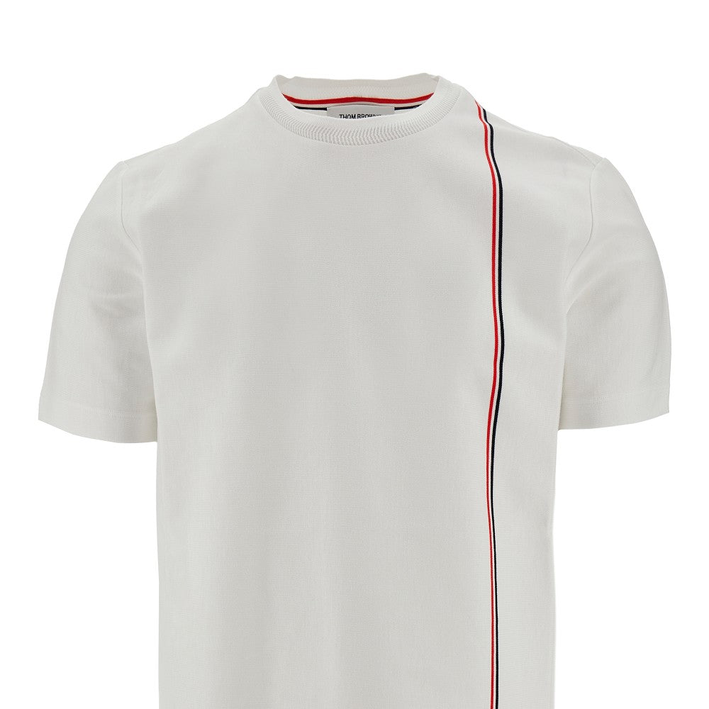 Jersey T-shirt with tricolour detail