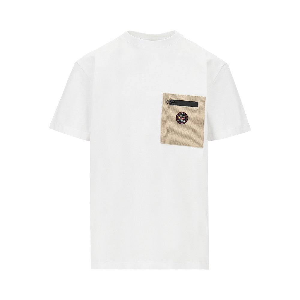 T-shirt con tasca in velluto