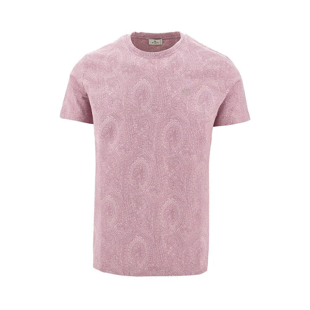 Paisley motif jersey T-shirt