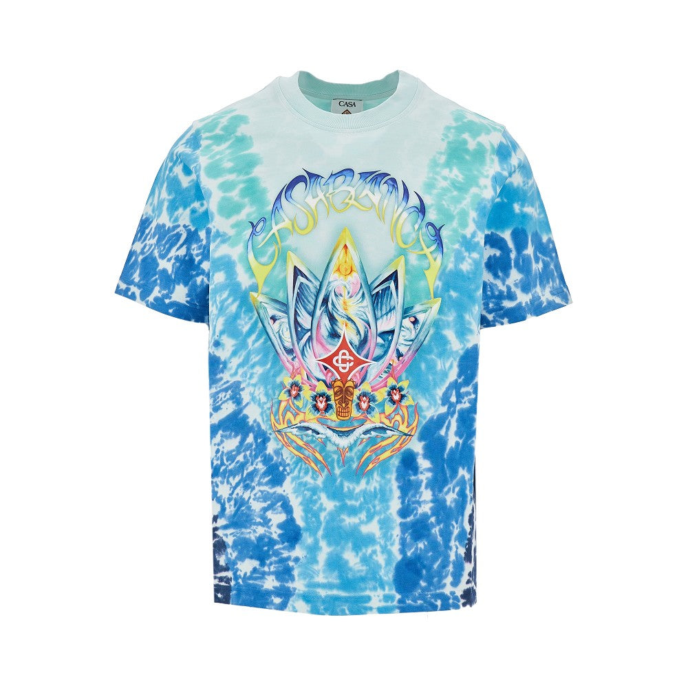 T-shirt Tie-Dye con stampa 'Surf Lotus'