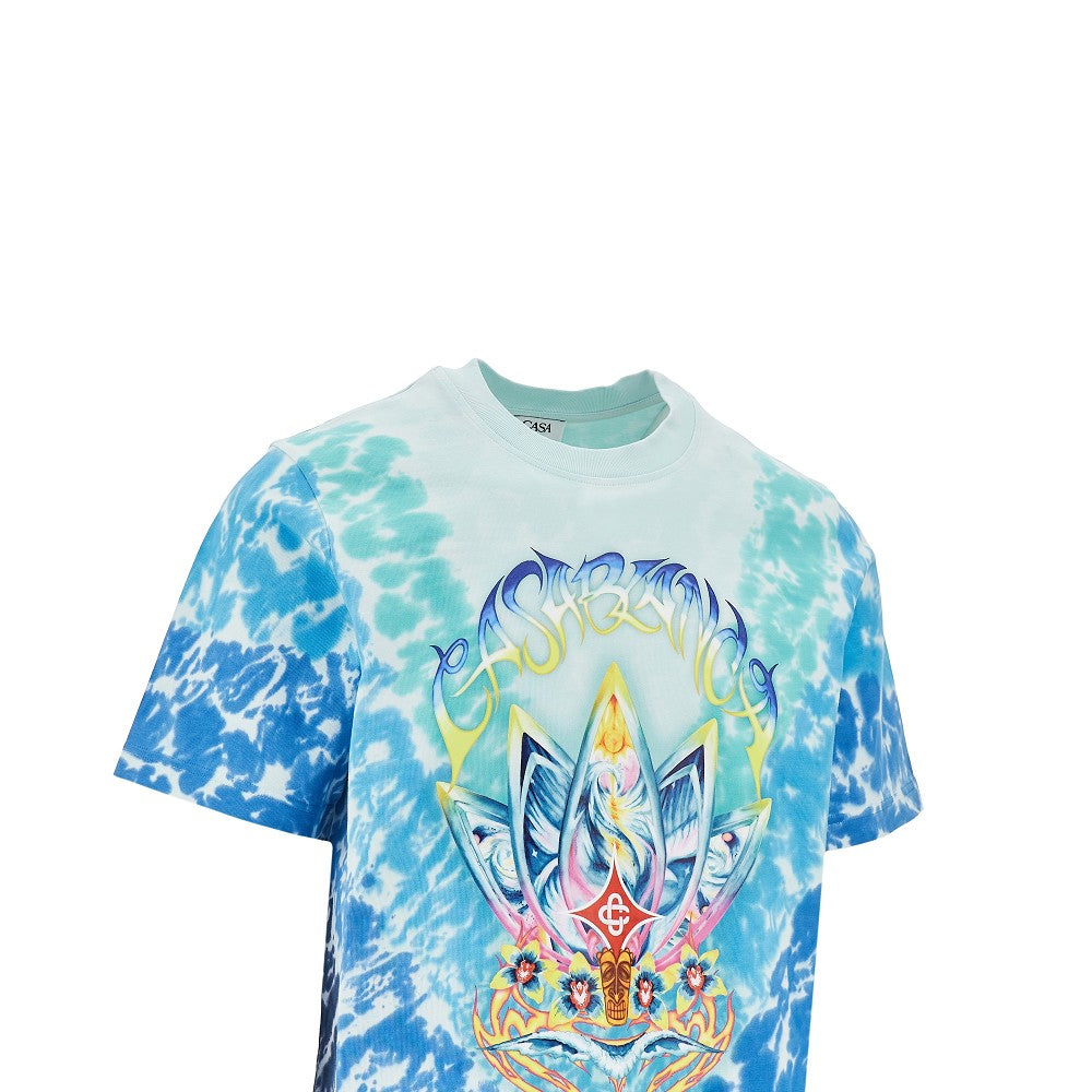 T-shirt Tie-Dye con stampa 'Surf Lotus'
