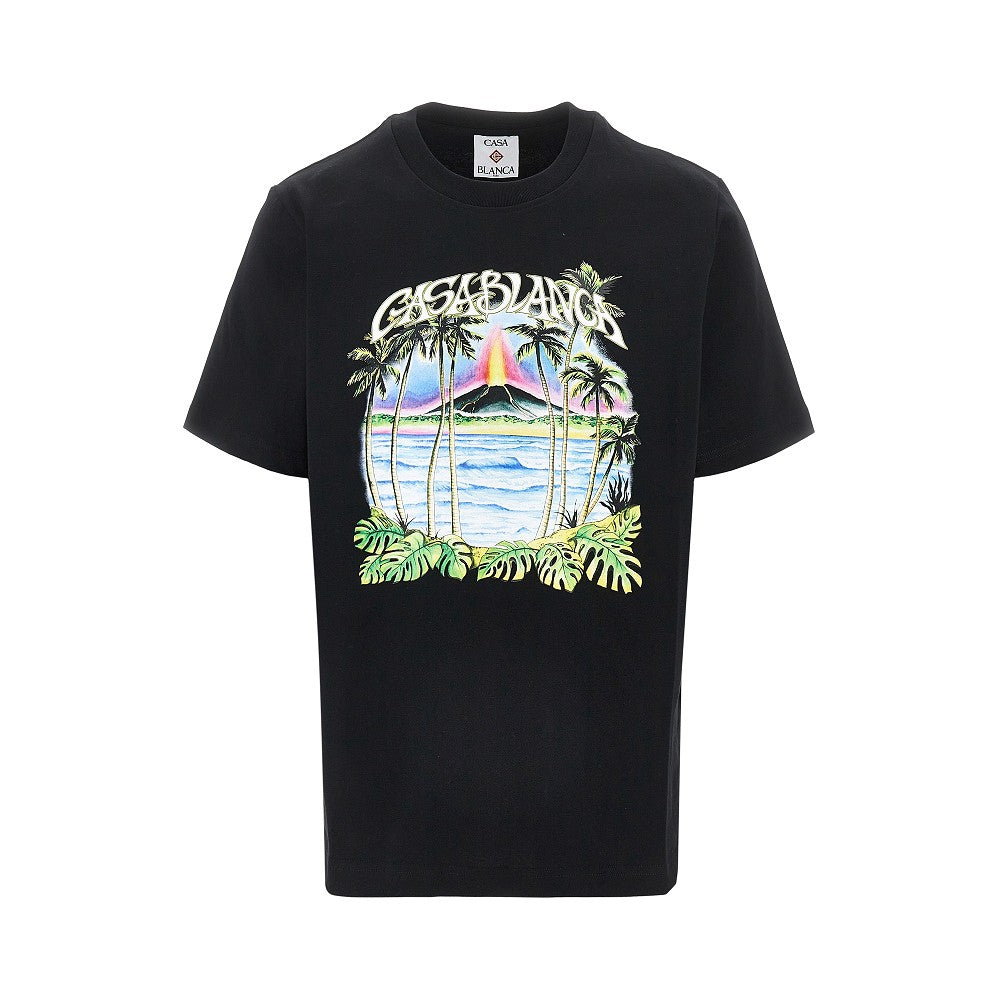 'Volcano' print T-shirt
