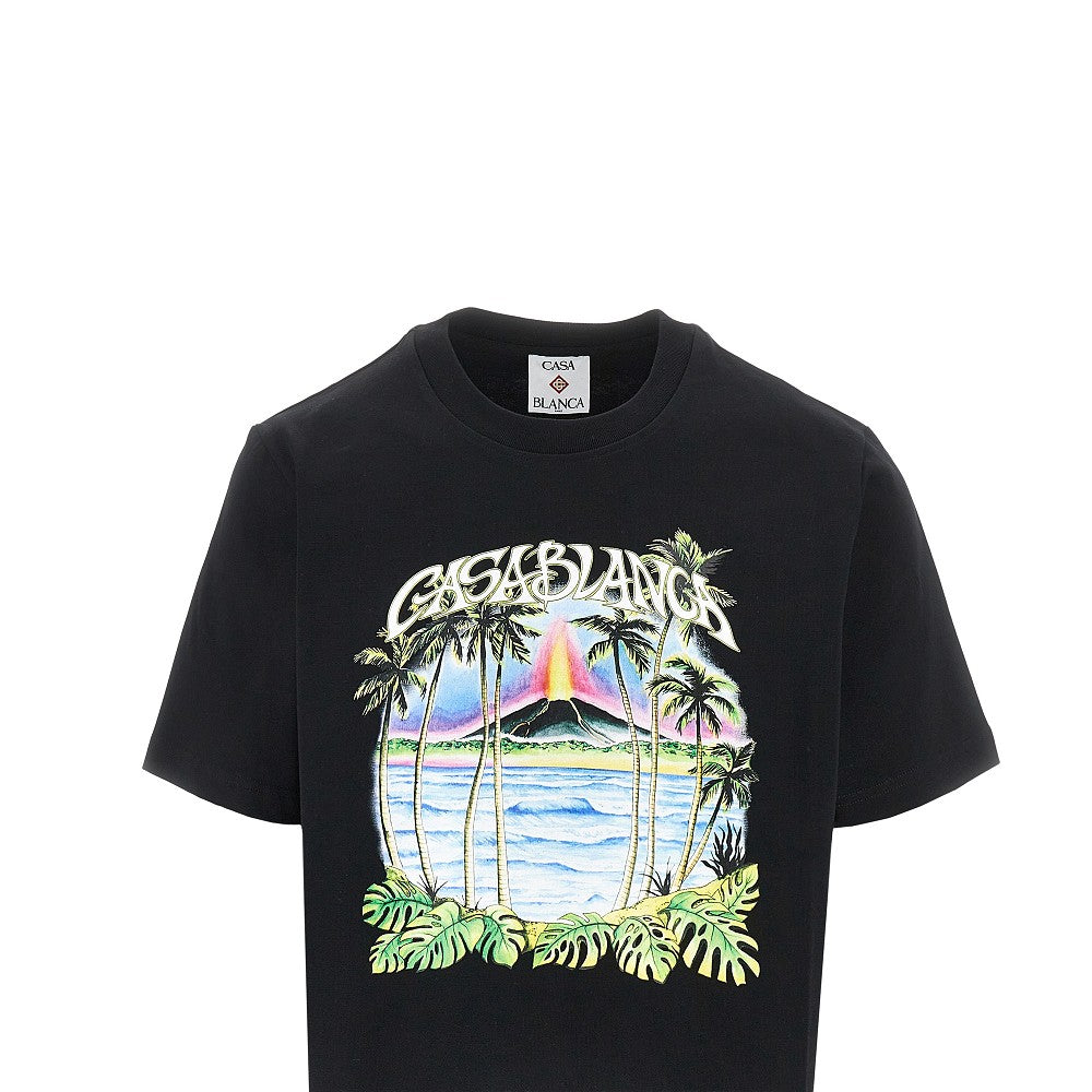'Volcano' print T-shirt