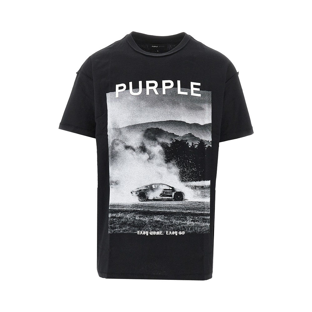 Inside-out jersey T-shirt with print
