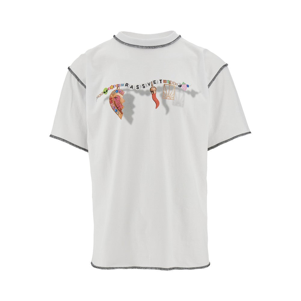 T-shirt con stampa logo braccialetto