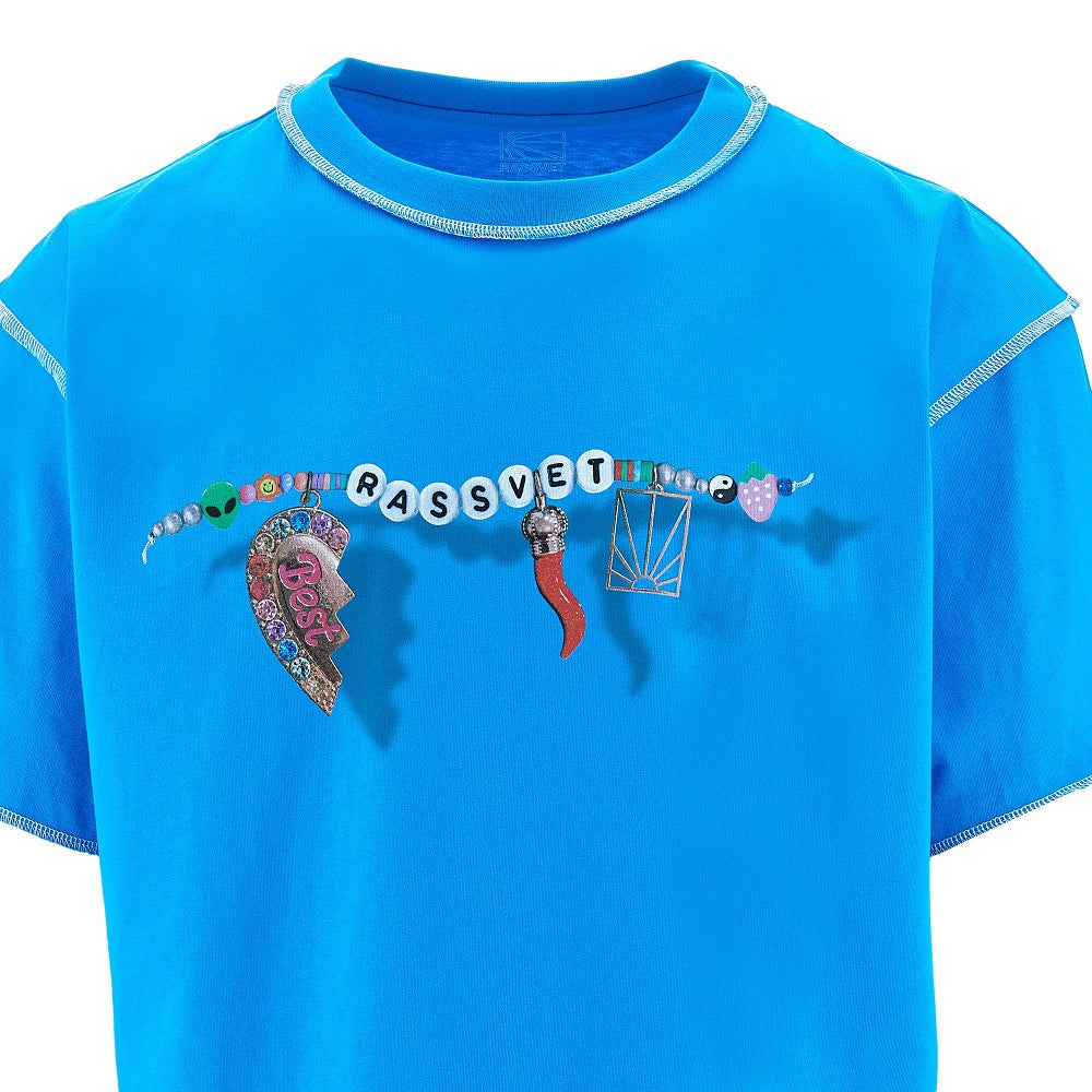 T-shirt con stampa logo braccialetto