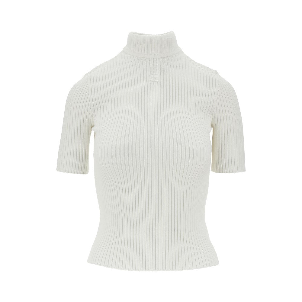 Pullover a costine 'Reedition' a manica corta