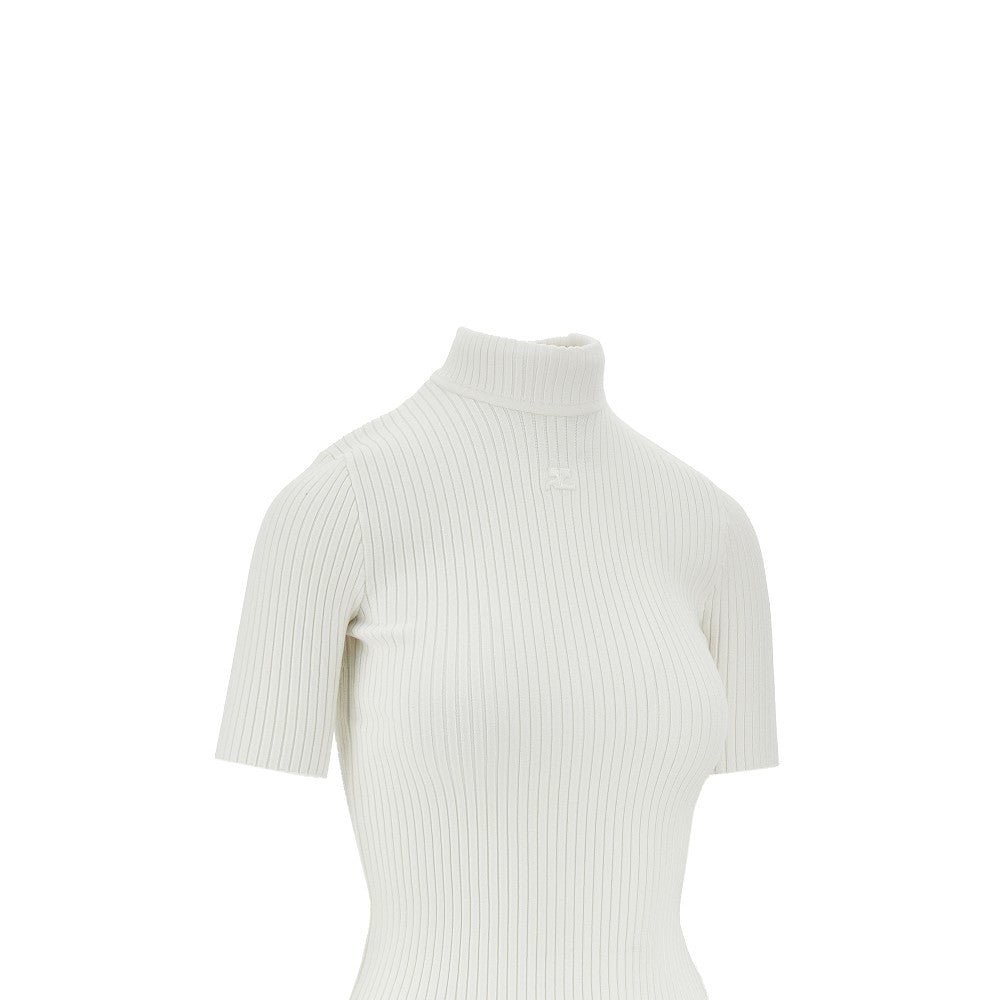 Pullover a costine 'Reedition' a manica corta