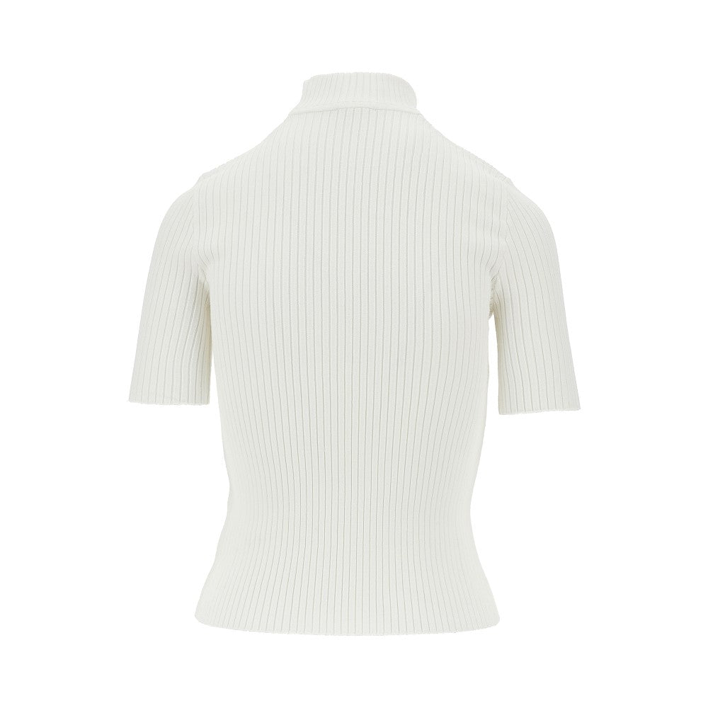 Pullover a costine 'Reedition' a manica corta