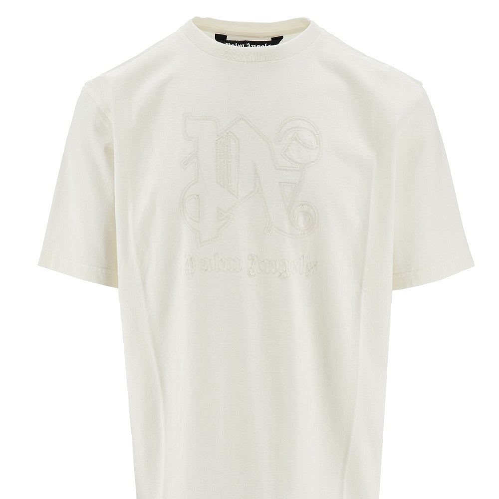 T-shirt con ricamo Monogram Statement