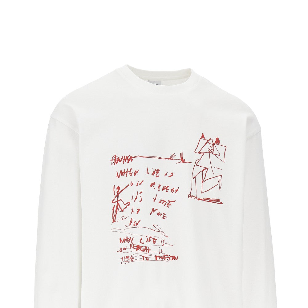 'On Repeat' long-sleeved T-shirt