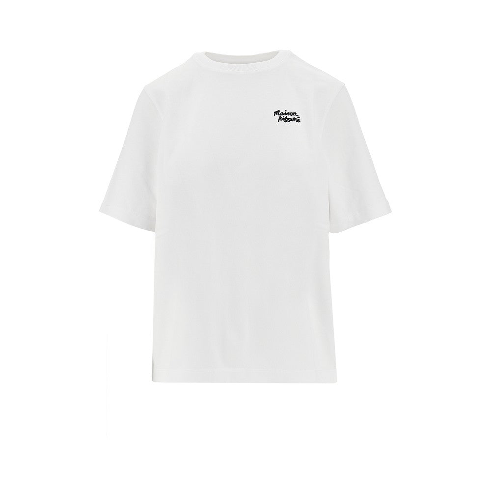T-shirt con ricamo Maison Kitsuné Handwriting