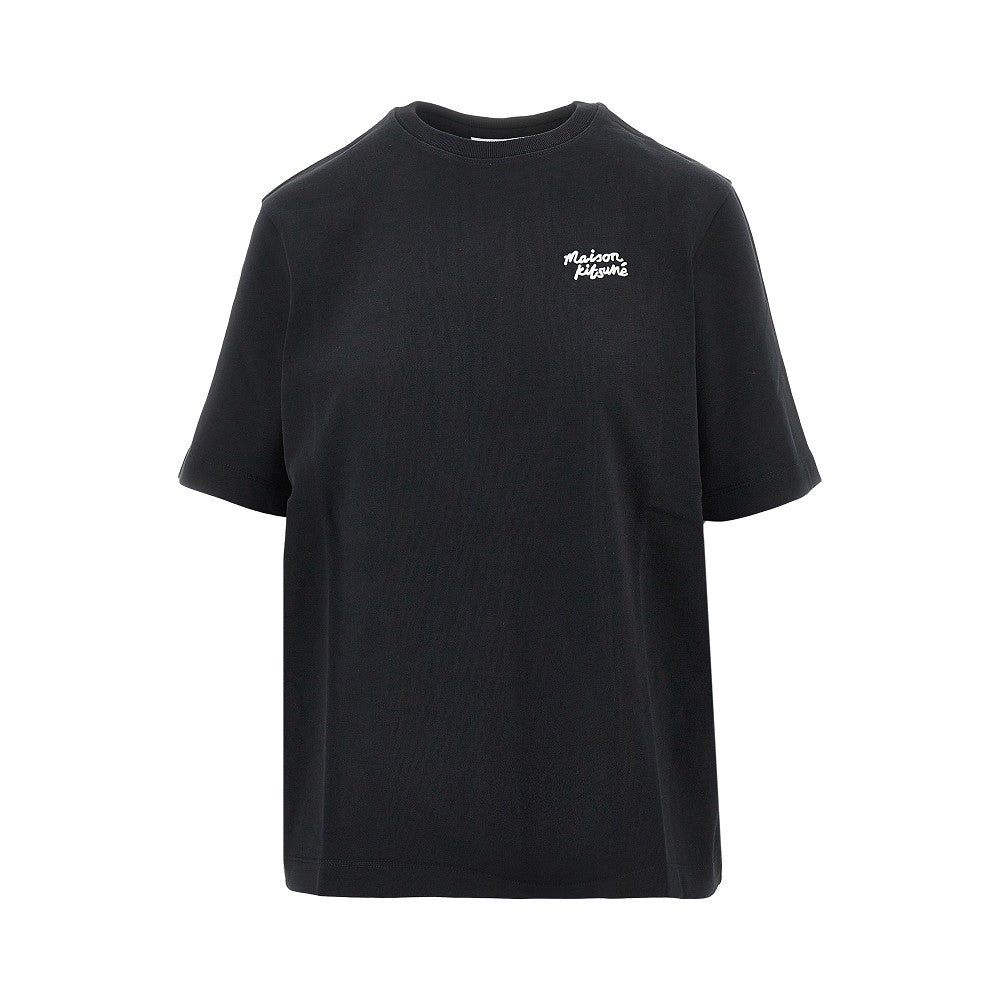 T-shirt con ricamo Maison Kitsuné Handwriting