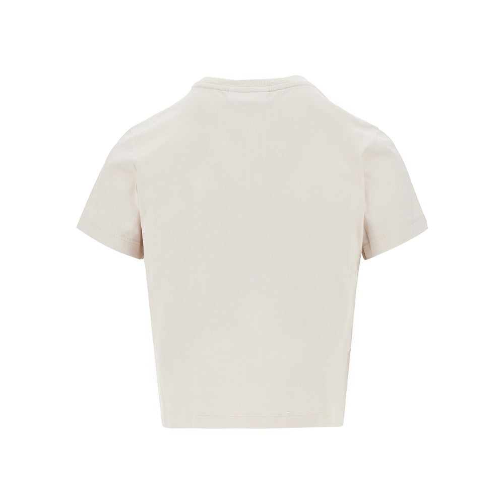 T-shirt cropped con stampa 'Poetic Script'