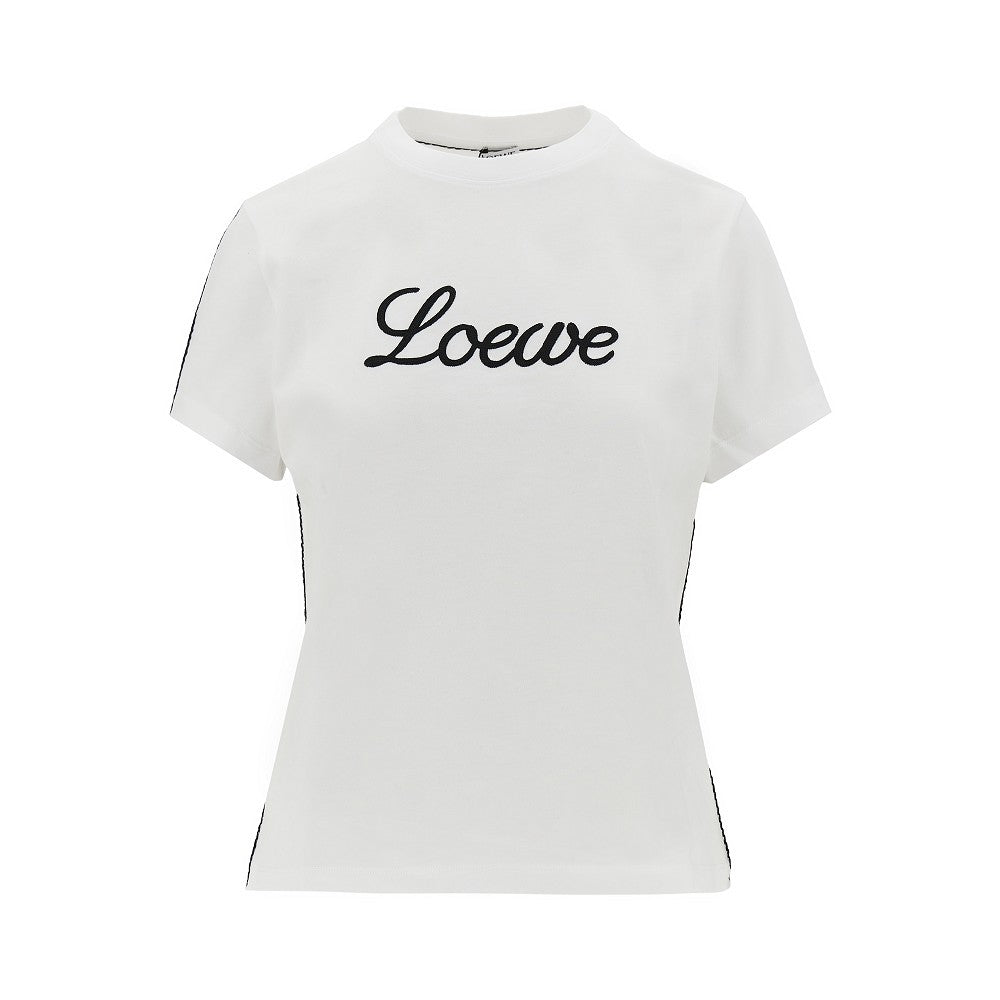 T-shirt con logo ricamato