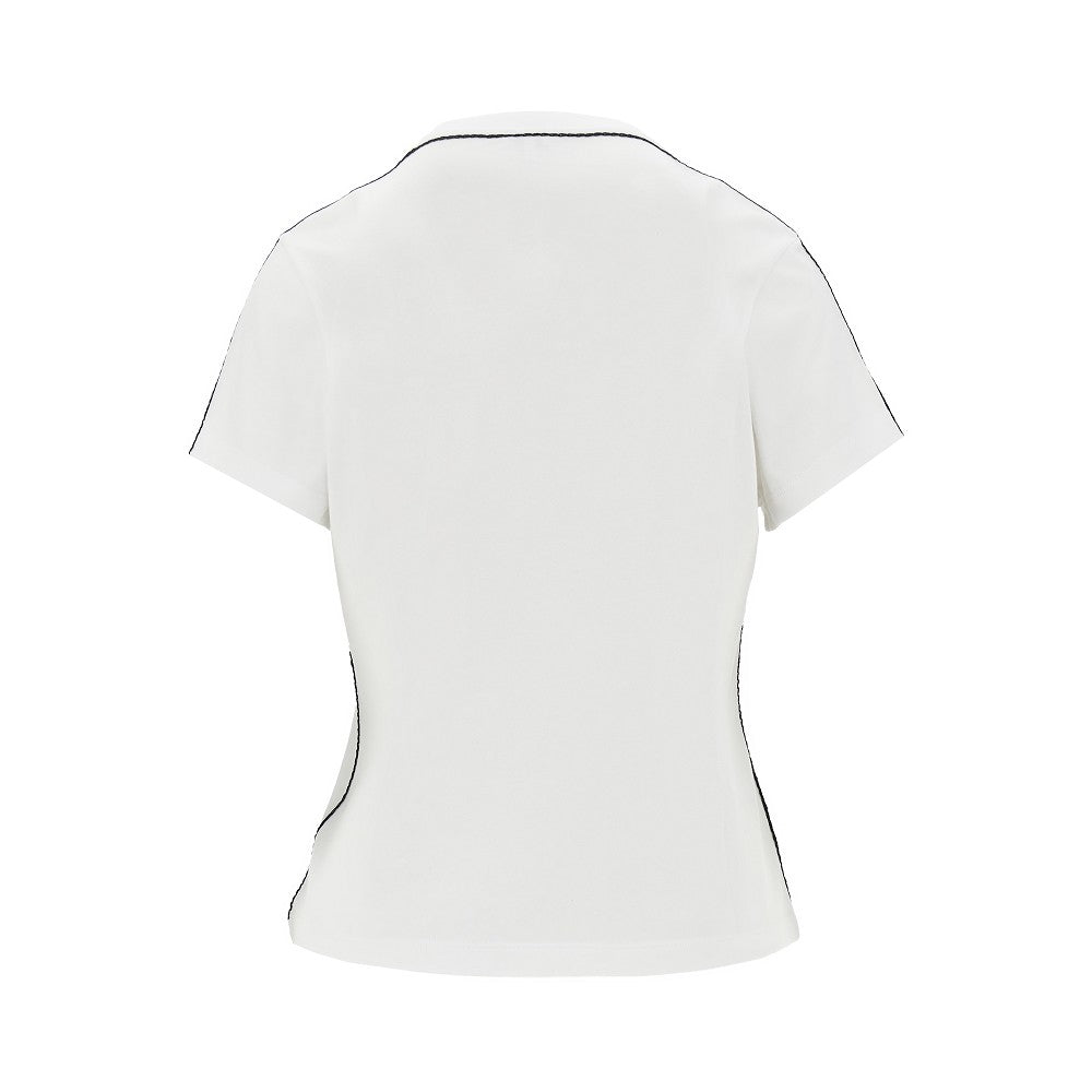 T-shirt con logo ricamato