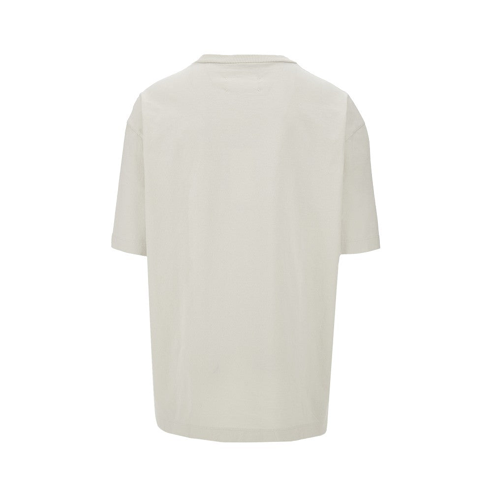 T-shirt oversize con logo impunturato