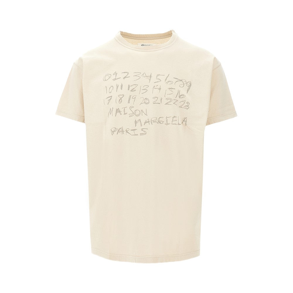 T-shirt con stampa Numeric Handwritting