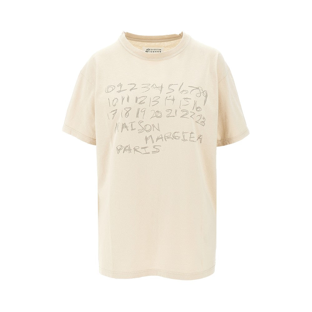 T-shirt con stampa Numeric Handwritting