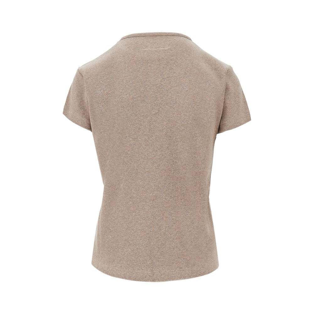 T-shirt a costine con stampa Numeric Logo