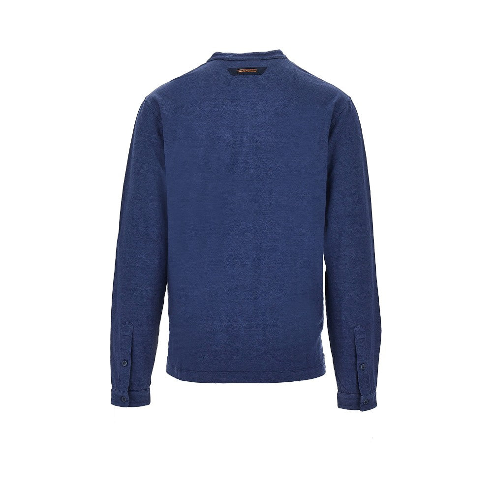'Henley Deck' linen jersey T-shirt