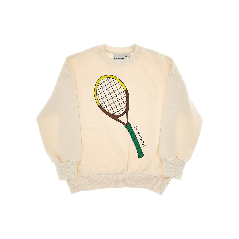 Tennis print crewneck sweatshirt