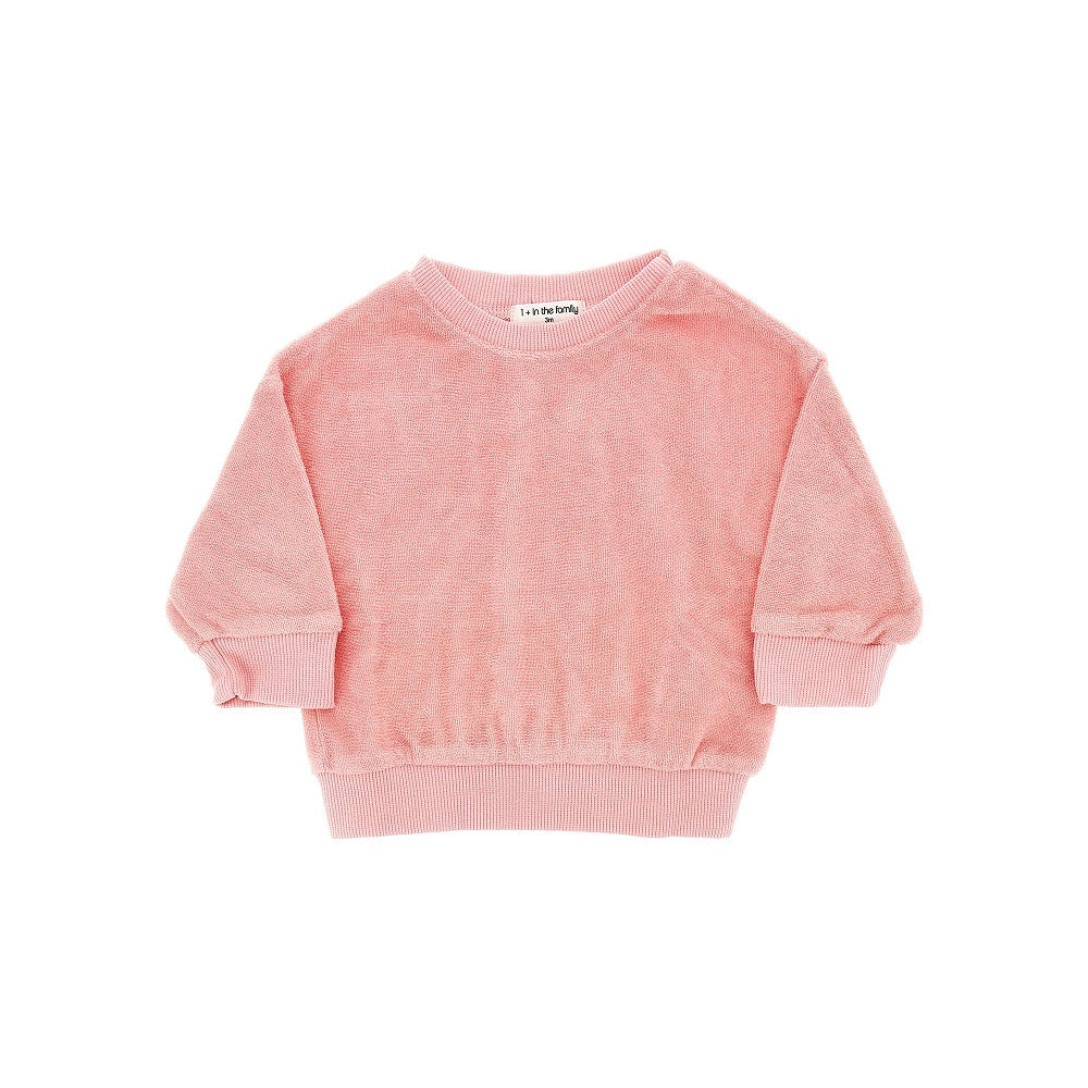 Cotton-blend towel fabric sweatshirt