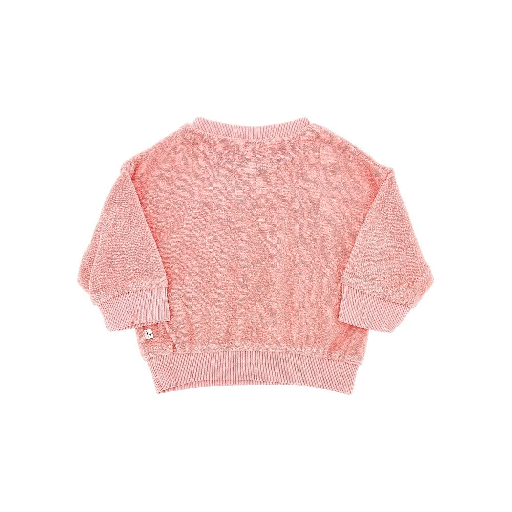 Cotton-blend towel fabric sweatshirt