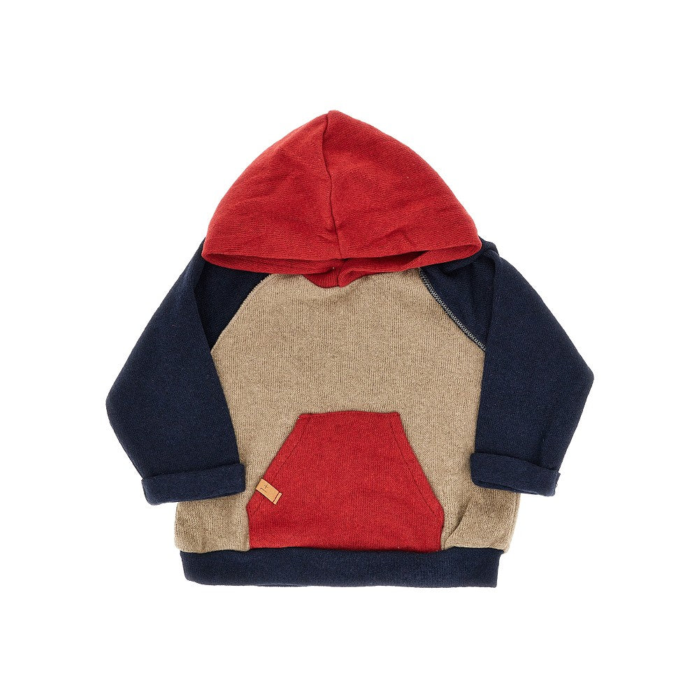 Felpa in misto cotone color-block