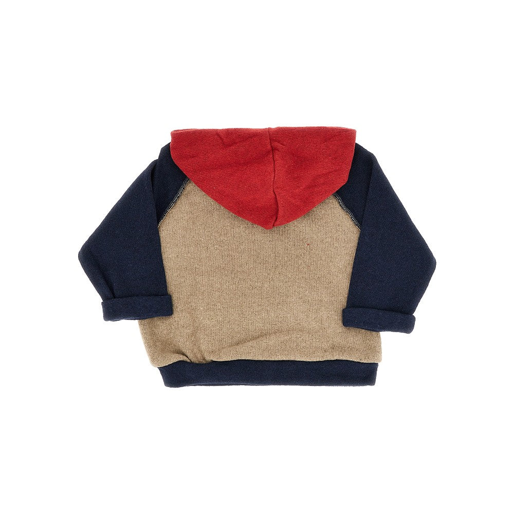 Felpa in misto cotone color-block