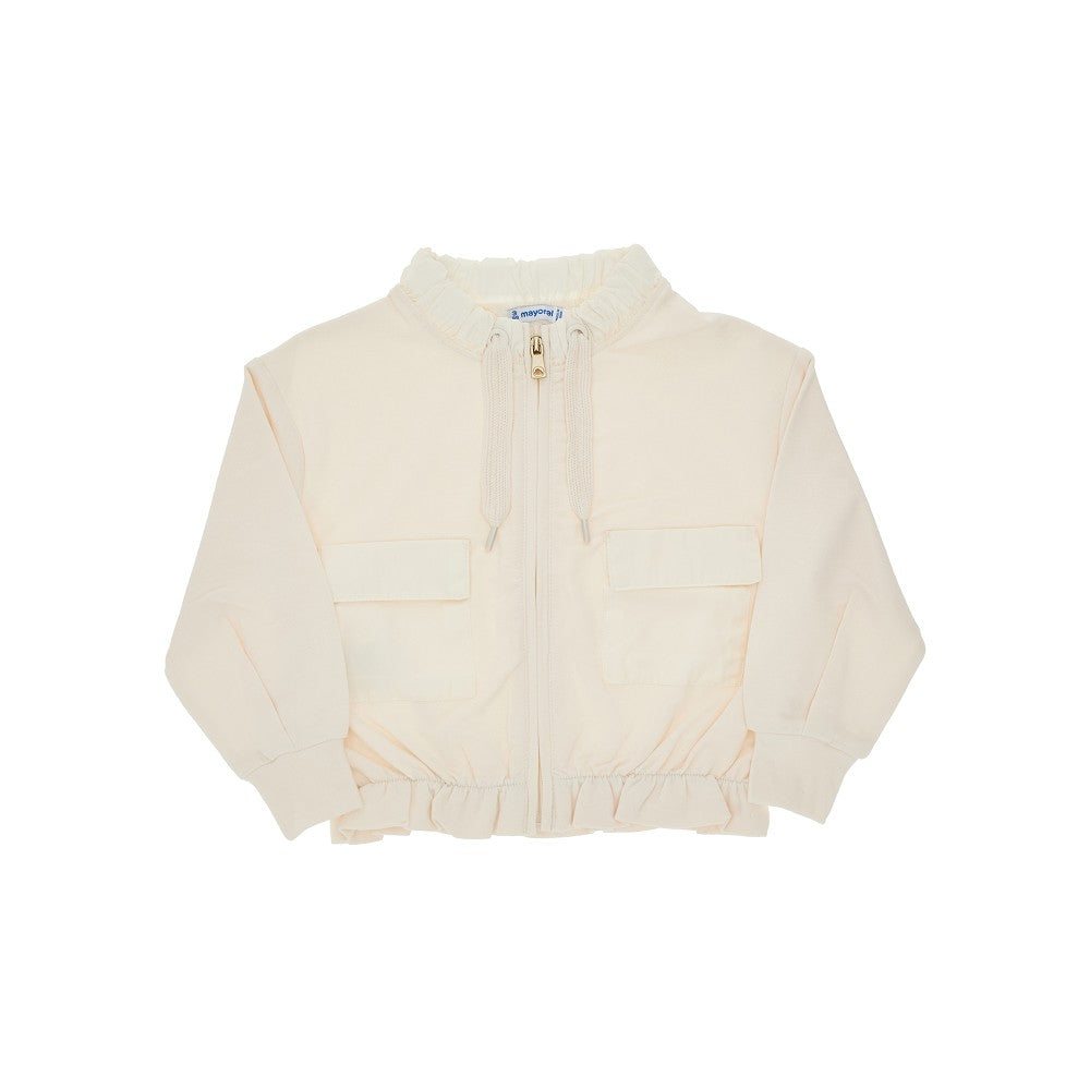 Full-zip sweatshirt with nylon details
