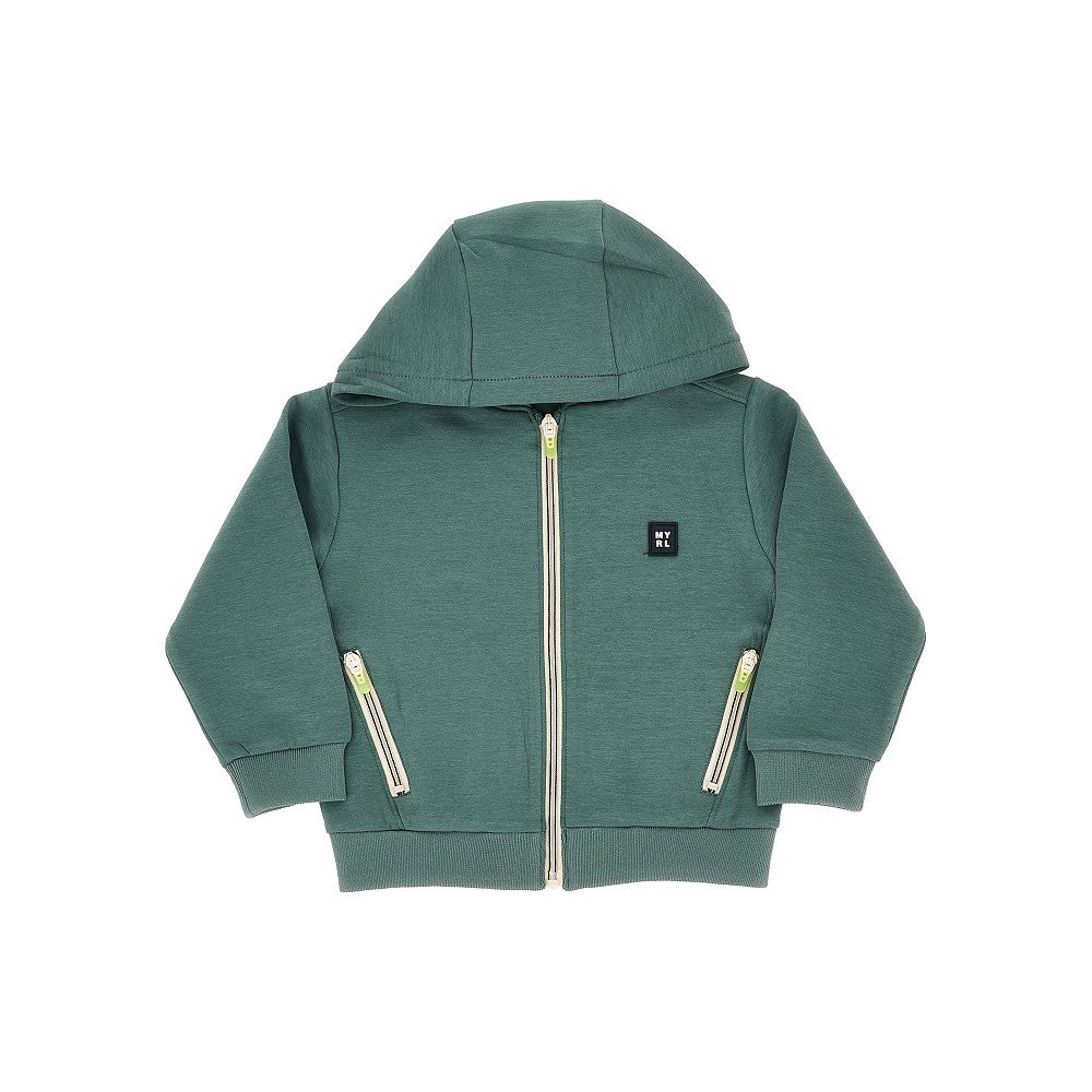 Felpa full-zip con patch logo