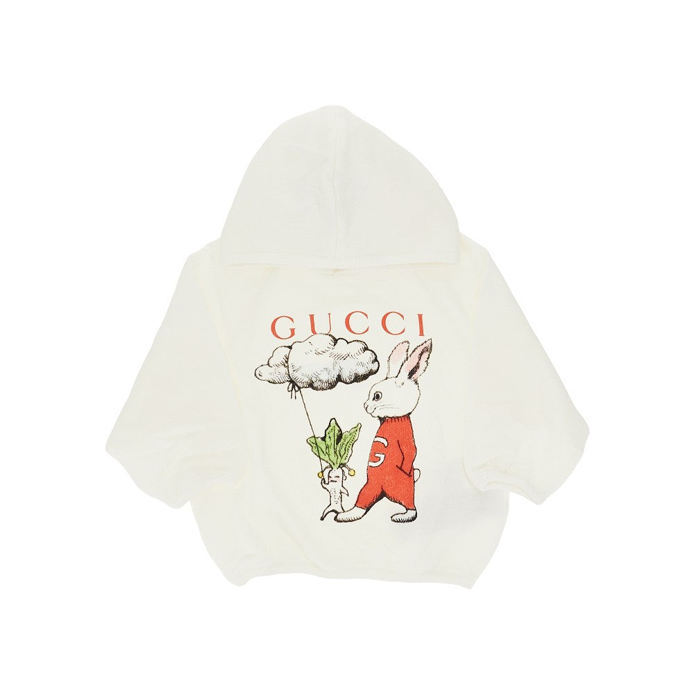 Felpa in cotone con stampa logo