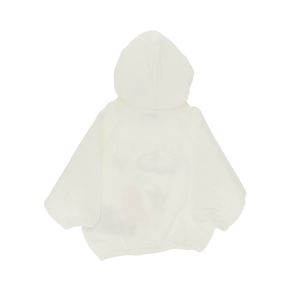 Felpa in cotone con stampa logo