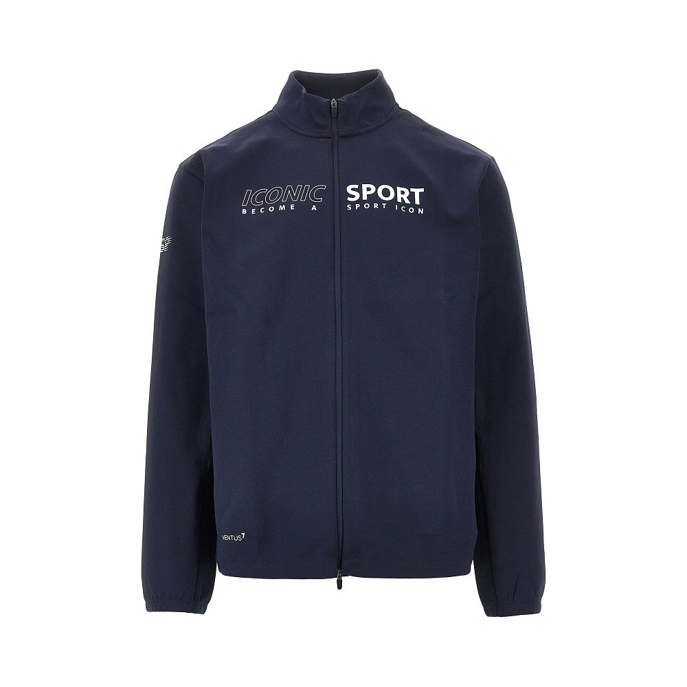 Felpa full-zip in tessuto tecnico