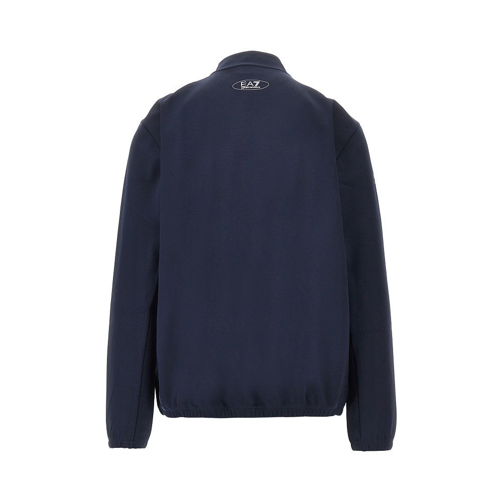 Felpa full-zip in tessuto tecnico