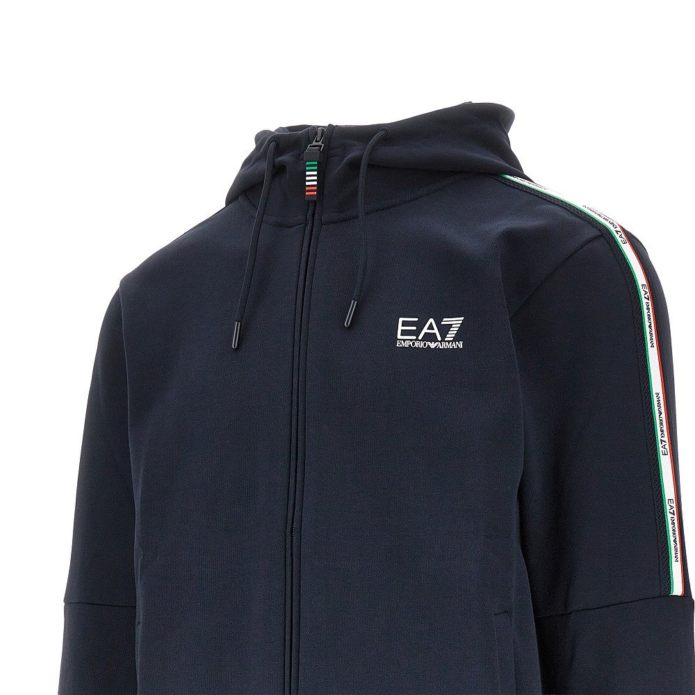 'Italian Spirit' jersey full-zip sweatshirt
