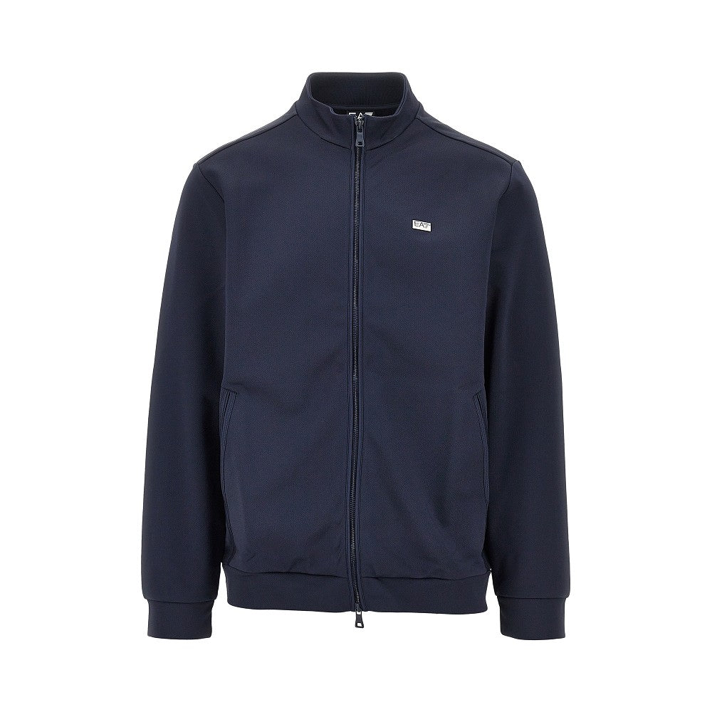 Felpa full-zip con targhetta logo
