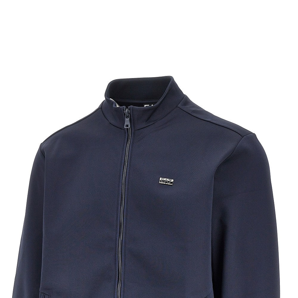 Felpa full-zip con targhetta logo