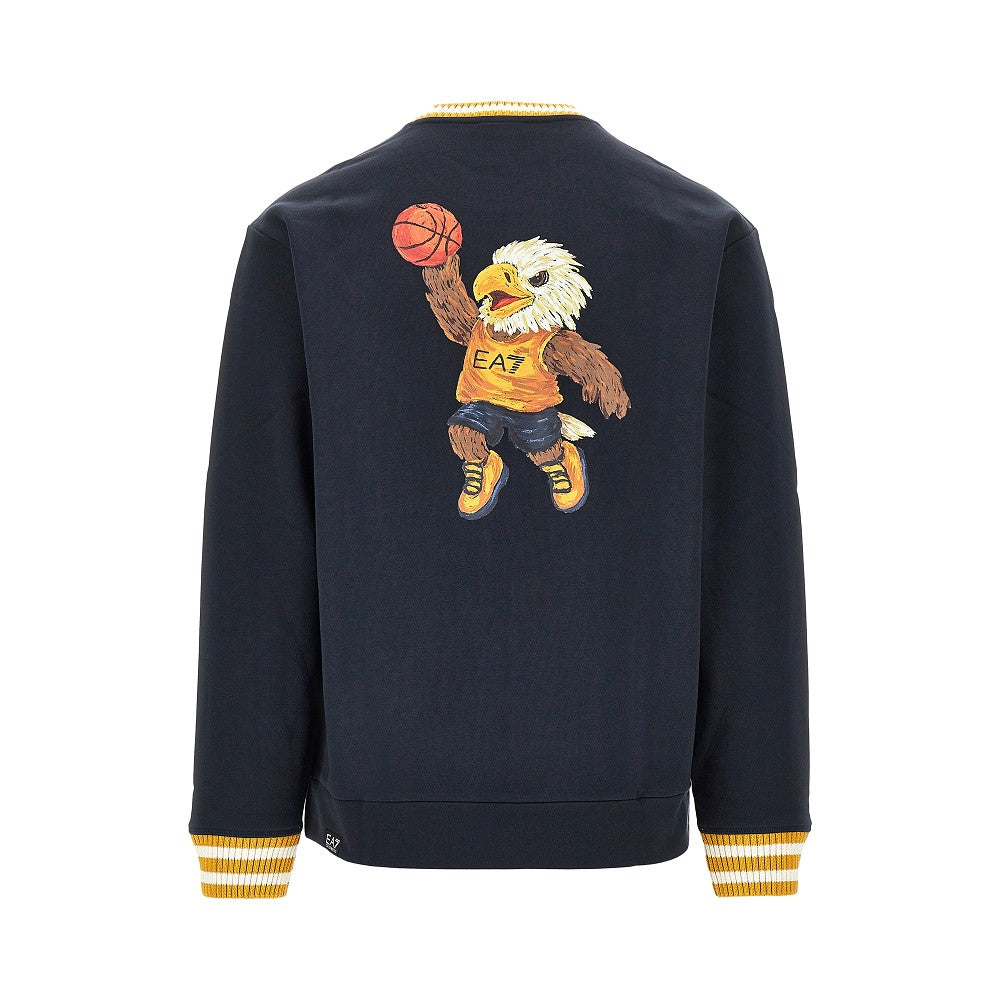 Cotton sweatshirt with logo print