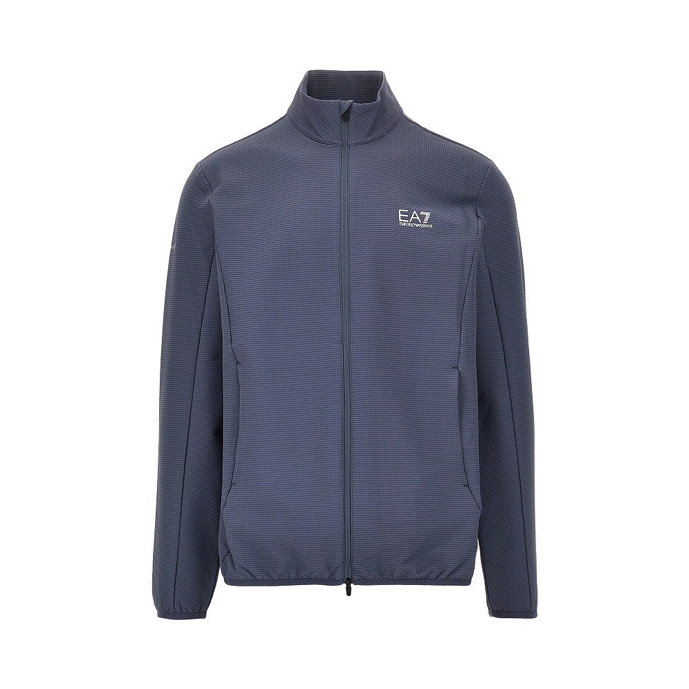 Felpa full-zip in VENTUS7 goffrato
